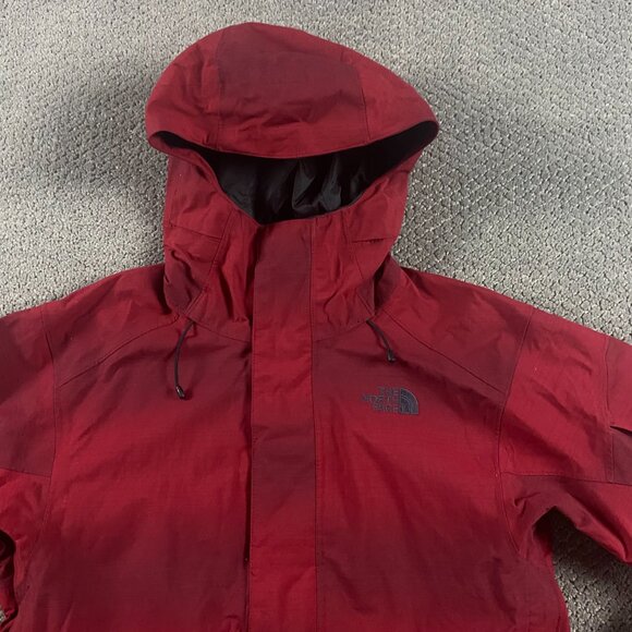 The North Face HyVent Jacket Men's Small Hooded Red Black - Picture 2 of 14